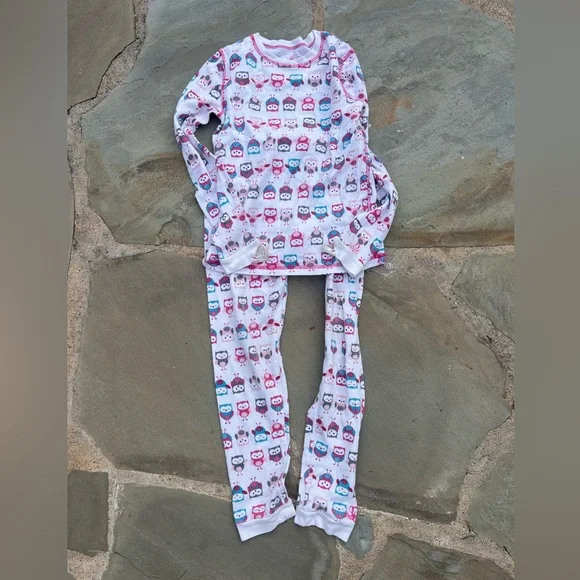 Cuddl Duds Owl Print Pajama Set - Pink and Blue - Picture 1 of 4